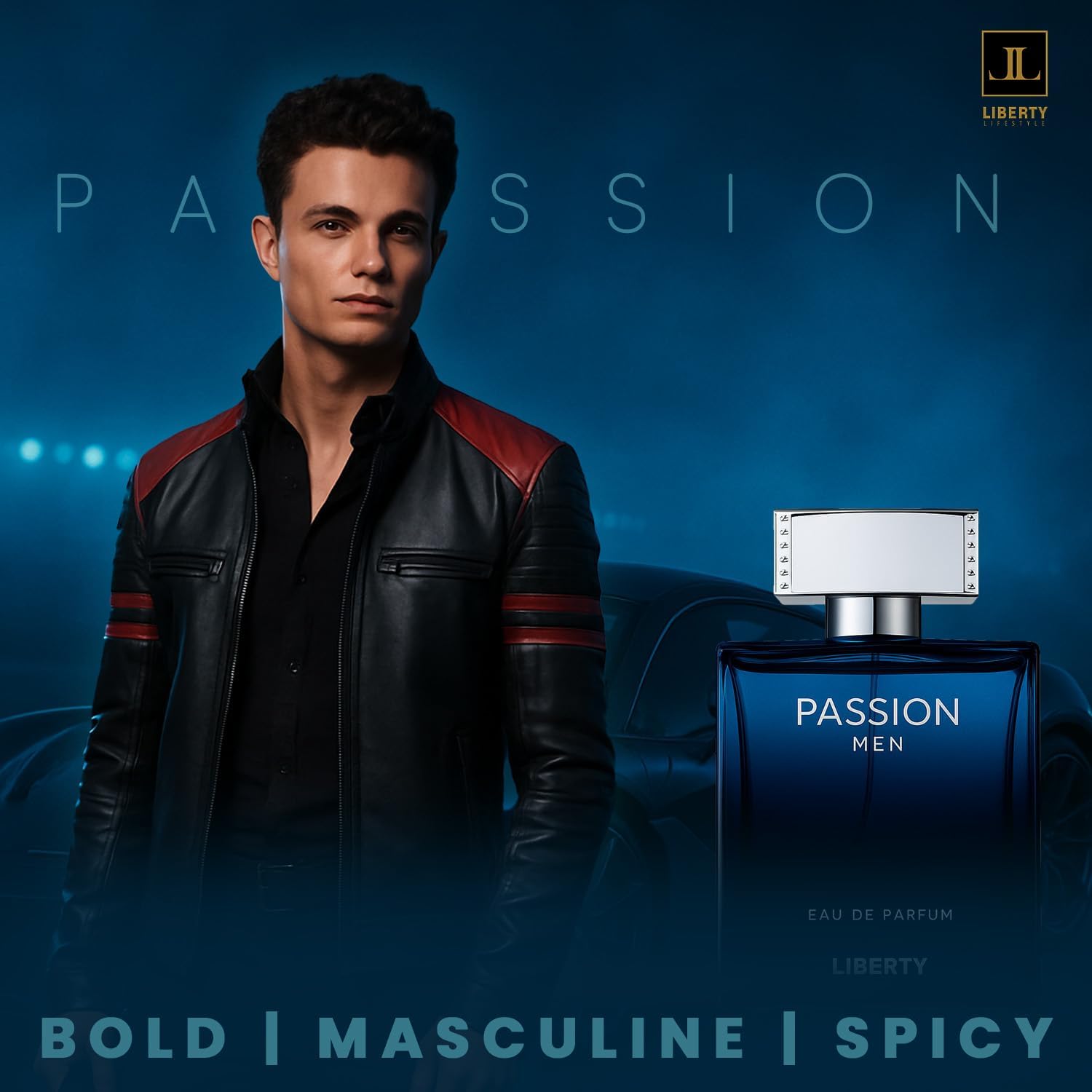 Liberty Luxury Passion Eau de Parfum (100ml/3.4Oz), Unisex Spicy Floral Musk Fragrance, Valentine’s Day Gift, Long-Lasting Premium French Perfume for Everyday & Special Use