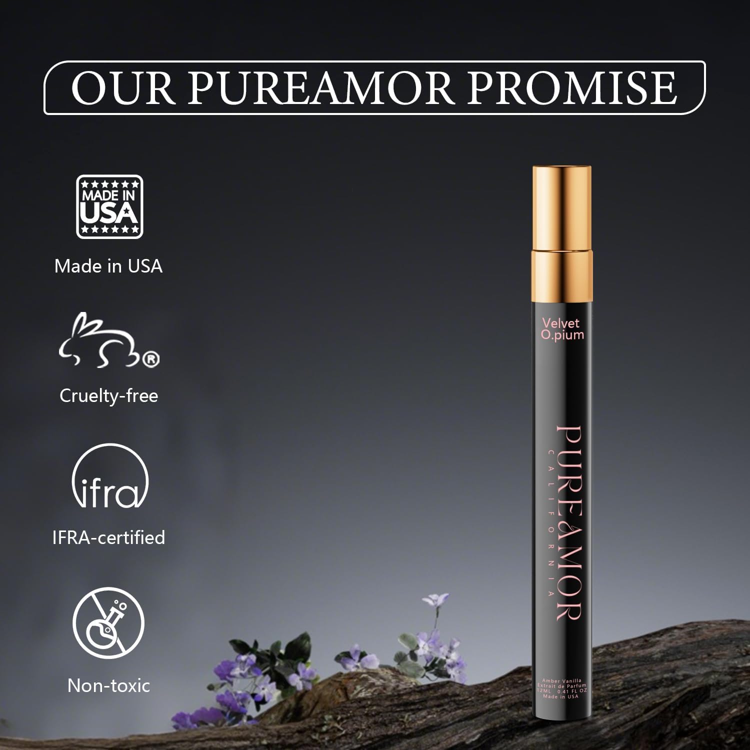 PUREAMOR Pheromones Perfumes for Women, Amber Vanilla Perfume, Long Lasting Eau De Parfum Cologne, Enhanced Fragrance Pheromone Cologne for Men&Women, 0.41 fl.oz Travel Size Perfumes Spray