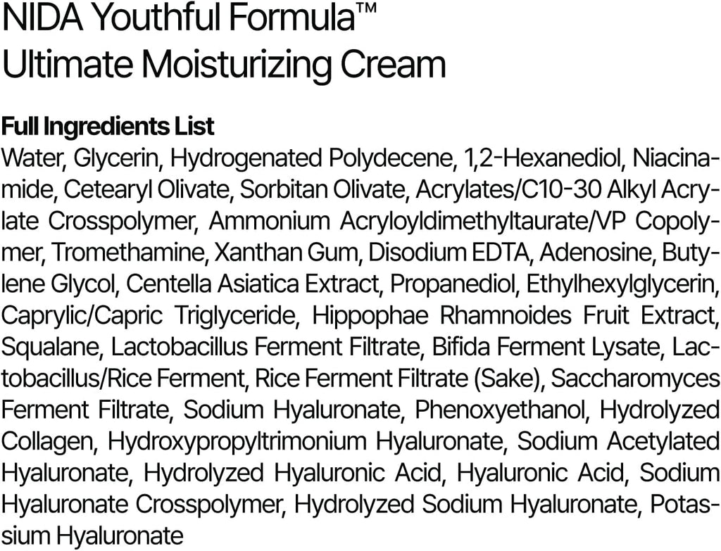 NIDA Youthful Formula™ Ultimate Moisturizing Cream
