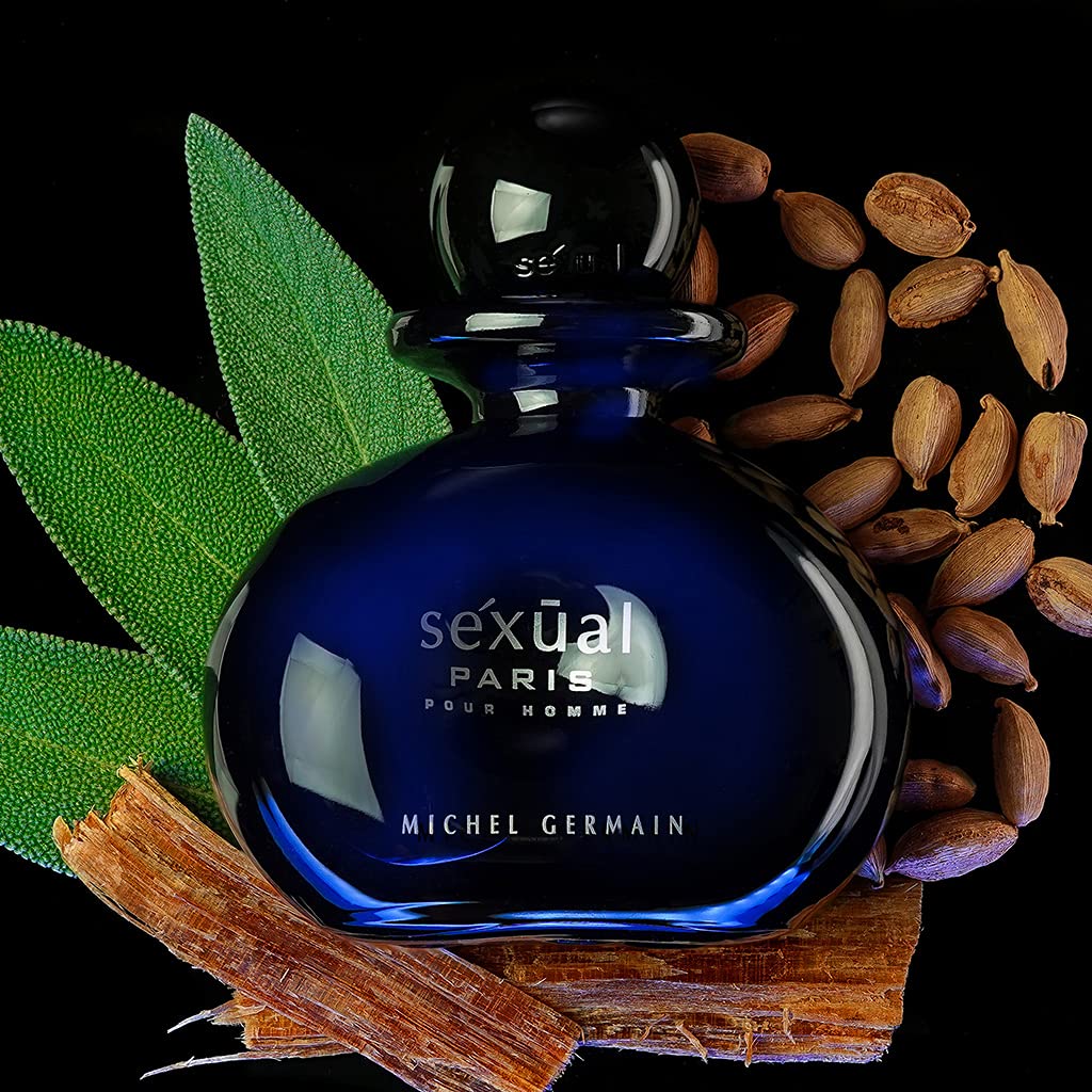 Michel Germain Sexual Paris Pour Homme Eau de Toilette Spray Cologne, Top Notes of Cardamom, Sage, Patchouli, Sandalwood, Warm & Tempting Gift for Men, 75 ml