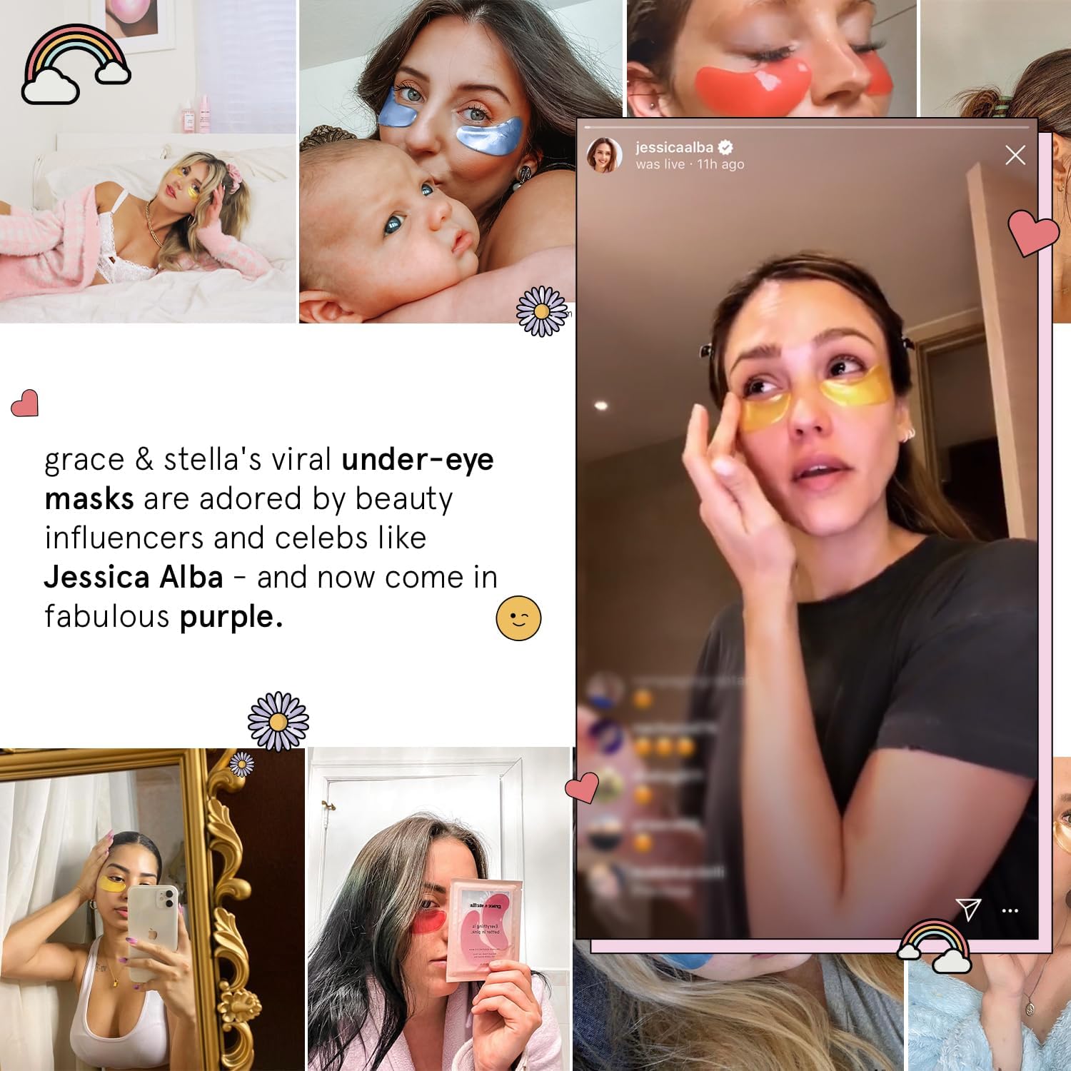 grace & stella Award Winning Under Eye Patches (12 pairs) Eye Masks for Puffy Eyes & Dark Circles - Birthday Gifts for Women, Bachelorette Party Favors, Bridesmaid, Self Care, Relaxation Gifts for Her